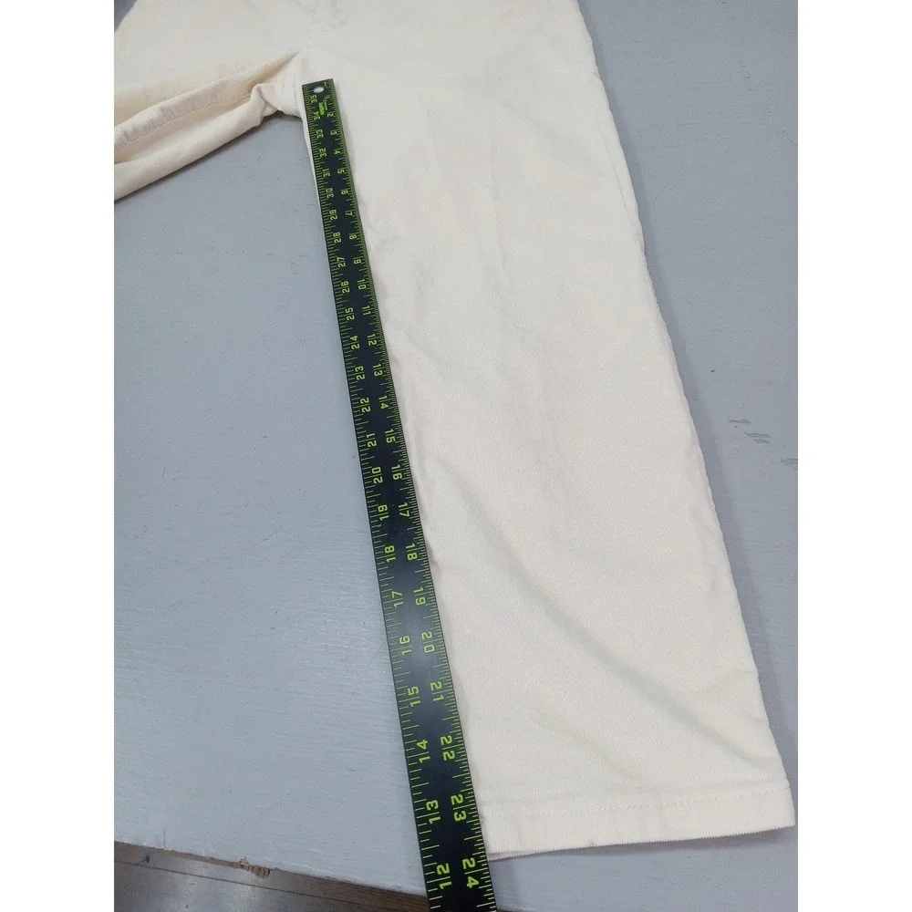 Banana Republic Skinny Ankle Corduroy Pants Mens 31P Mid Rise Stretch Rich Cream